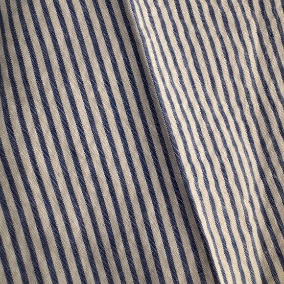 Talbots Cropped Seersucker Pants Womens 16 Button Detail Coastal‎ Beach Preppy - Picture 7 of 8